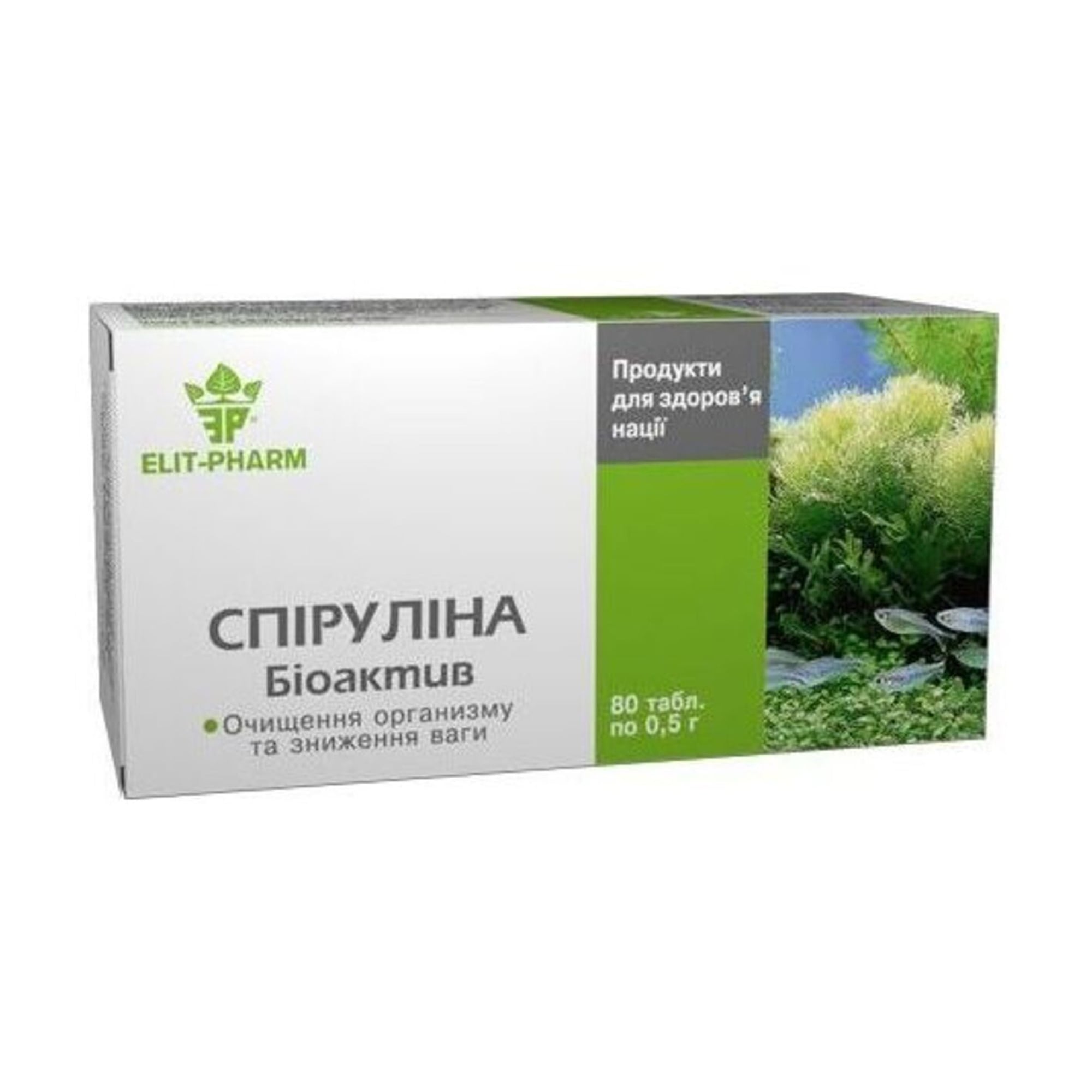 Спіруліна біоактив Elit-Pharm, 80 таблеток